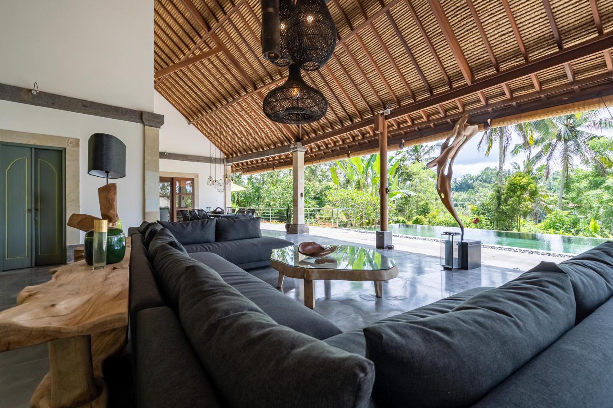 Villa Themma Jungle - Sumptuous 3Br Luxury Villa With Majestic Jungle View North Of Ubud エクステリア 写真