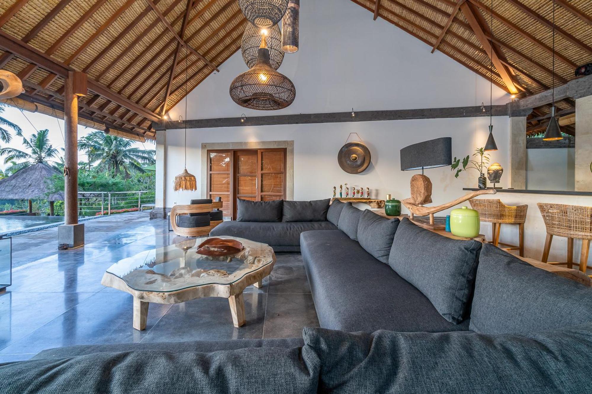 Villa Themma Jungle - Sumptuous 3Br Luxury Villa With Majestic Jungle View North Of Ubud エクステリア 写真