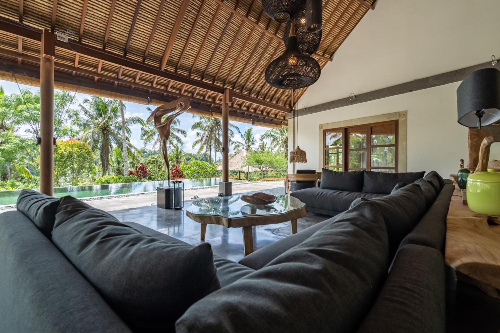 Villa Themma Jungle - Sumptuous 3Br Luxury Villa With Majestic Jungle View North Of Ubud エクステリア 写真