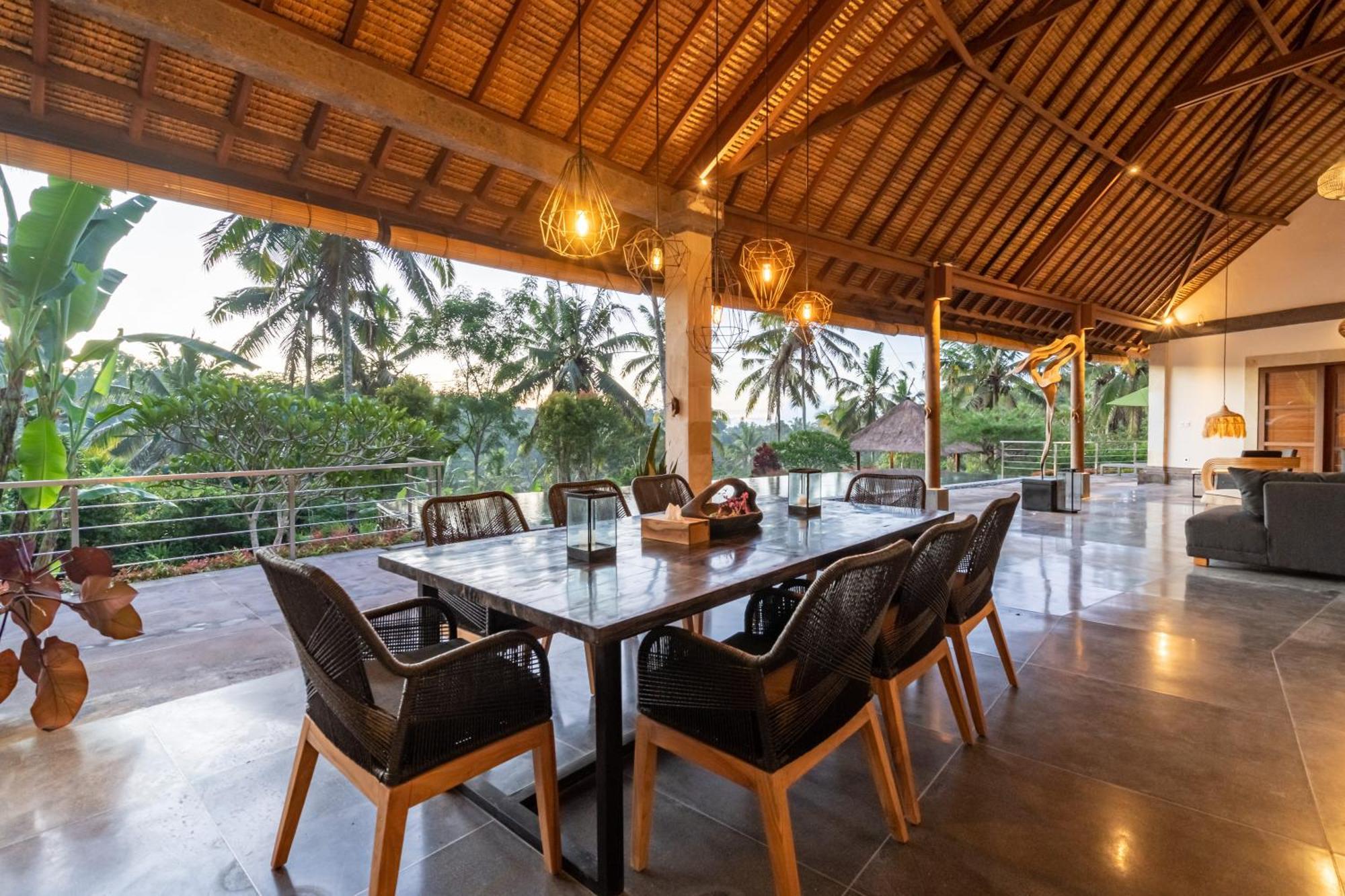 Villa Themma Jungle - Sumptuous 3Br Luxury Villa With Majestic Jungle View North Of Ubud エクステリア 写真